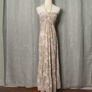 Orsay Victorian floral adjustable halter maxi dress